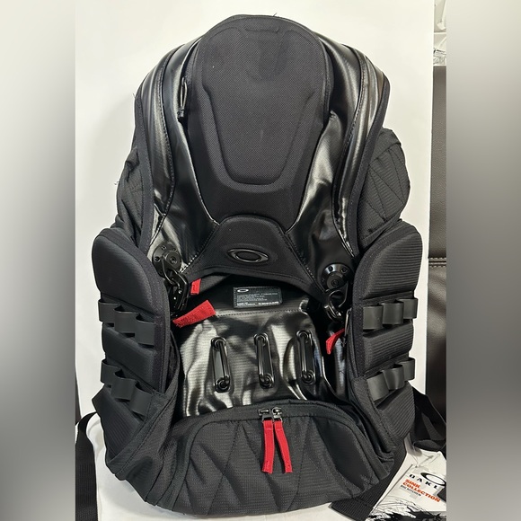 Oakley Black Backpack with Red Accents